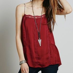 Free People Intimates Kristal's Lace Trim Cami
